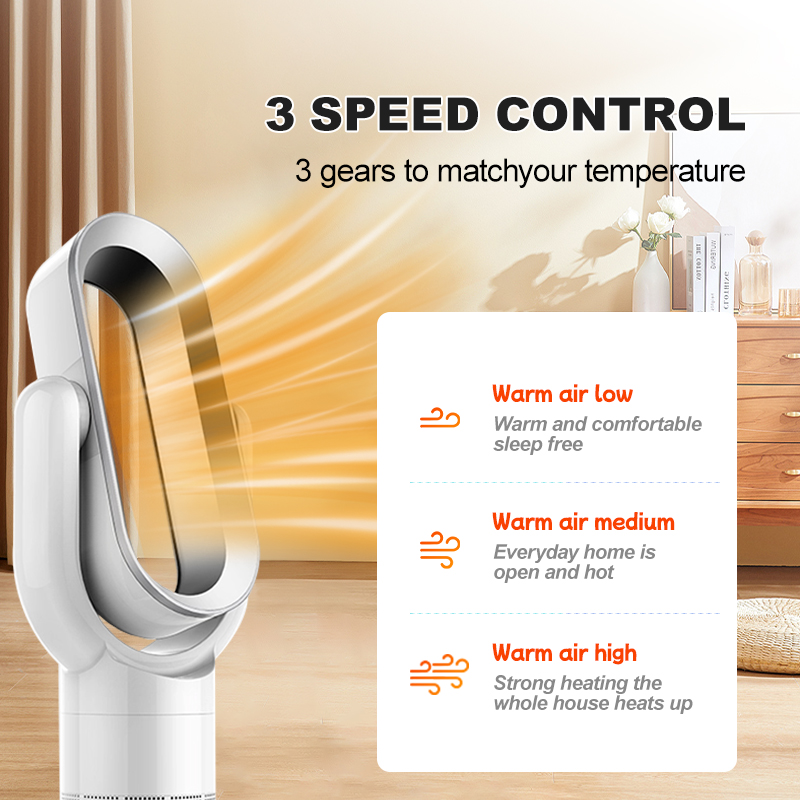 Hot Sale Air Cooling Smart air Purifier Bladeless Standing Fan Electric Heater Leafless Tower Pedestal Heating Household Fans
