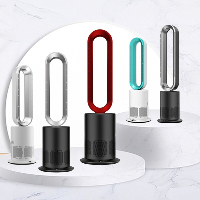 TP-09 new hot sale smart heater portable remote control floor heating and cooling dual use leafless fan air purifier fan heater