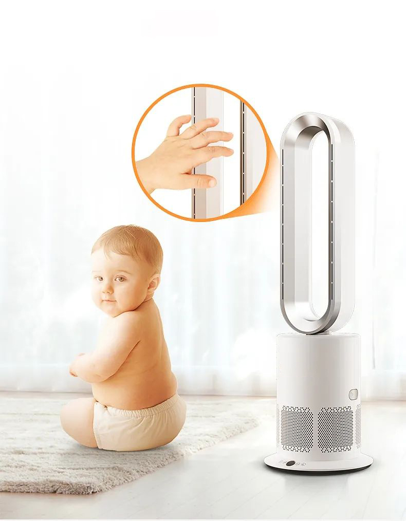 TP-09 new hot sale smart heater portable remote control floor heating and cooling dual use leafless fan air purifier fan heater