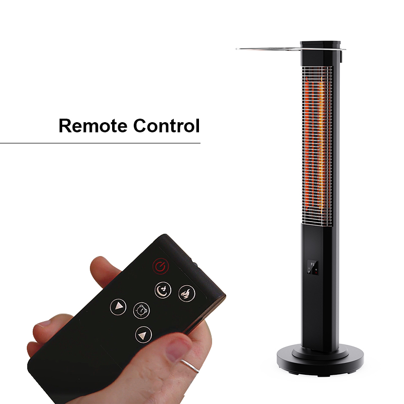 High Quality Portable Electric Fan Heater Carbon Fiber Heating Element 2000W Remote Control Energy Efficiency Class Home Office