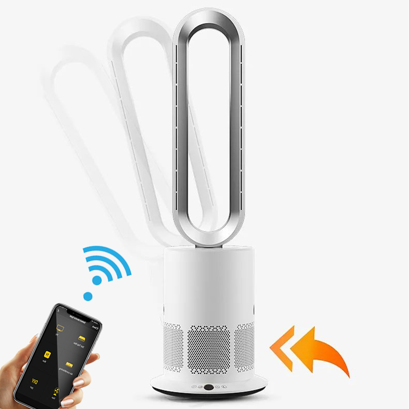 TP-09 new hot sale smart heater portable remote control floor heating and cooling dual use leafless fan air purifier fan heater