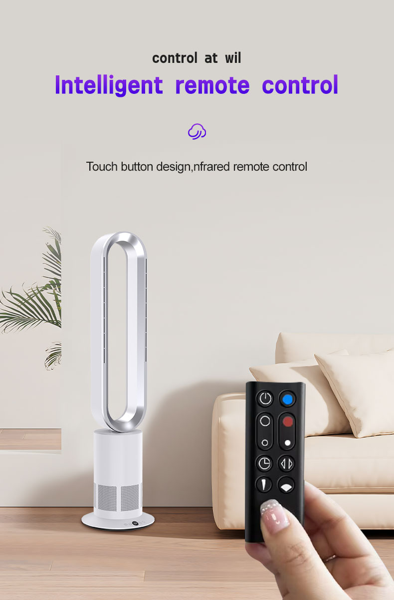 Modern Bladeless Standing Fan – High Speed, Safe & Child-Friendly