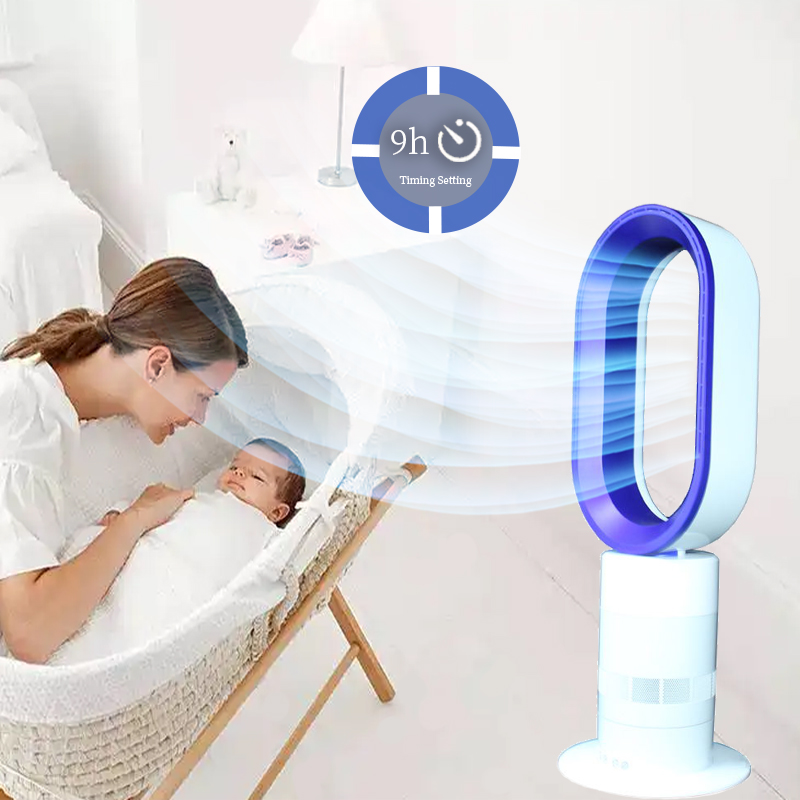 Safe & Child-Friendly Bladeless Fan – Sleek Standing Design for Any Room
