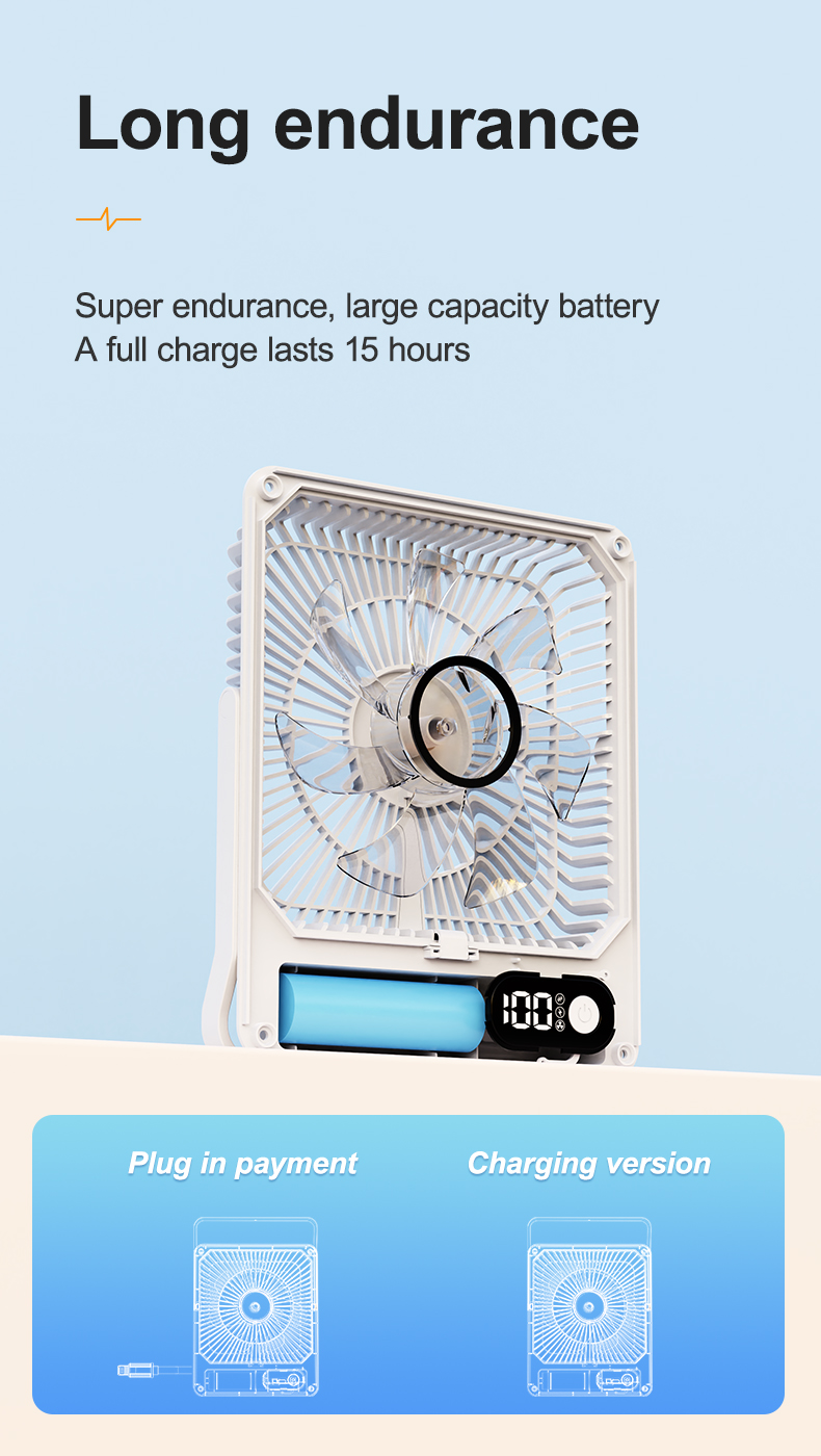 Compact USB Rechargeable Fan – Flexible Tripod Stand for Laptop & Workspace