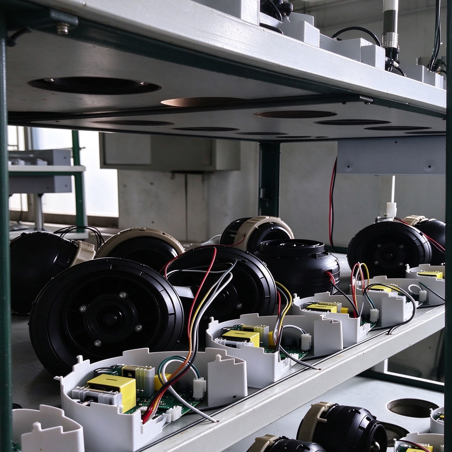 Bladeless fan motor aging test before shipment
