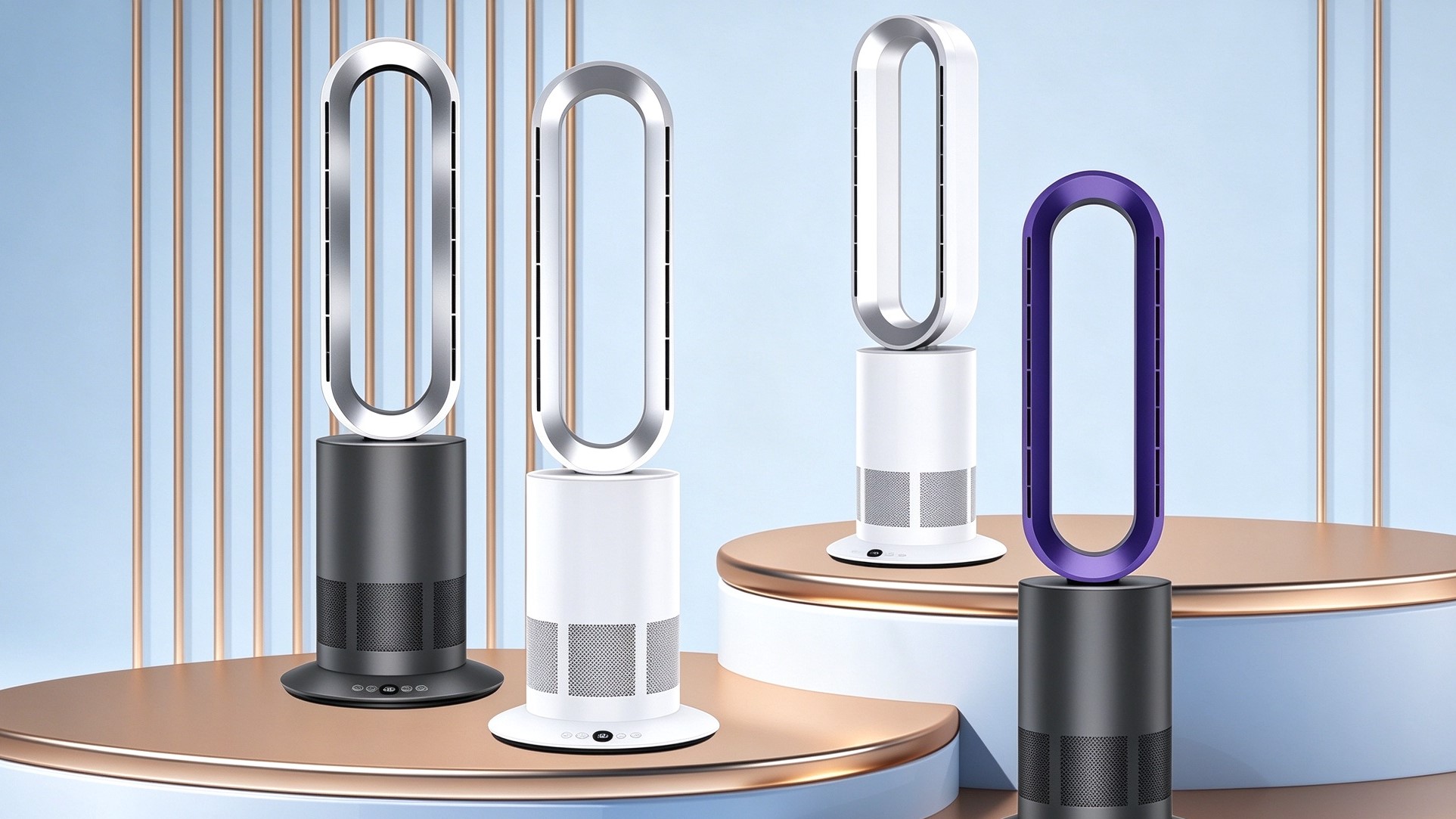 Smart bladeless fan with remote control